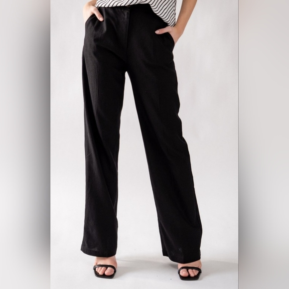 #386 SALE 🛑35 M,L FABULOUS Linen Tailored Wide Leg Pants - Picture 7 of 8